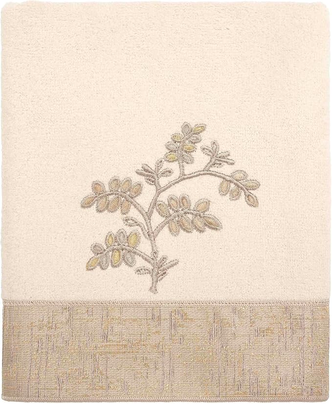 Avanti Linens - Hand Towel, Soft & Absorbent Cotton Towel (Willow Collection, Ivory)
