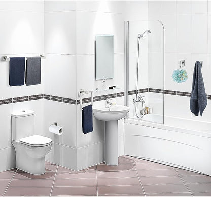 5 Piece Bathroom Hardware Accessories - Brushed Nickel, 24Inch Towel Racks, Stainless Steel Square Towel Bar Set, Wall Mounted