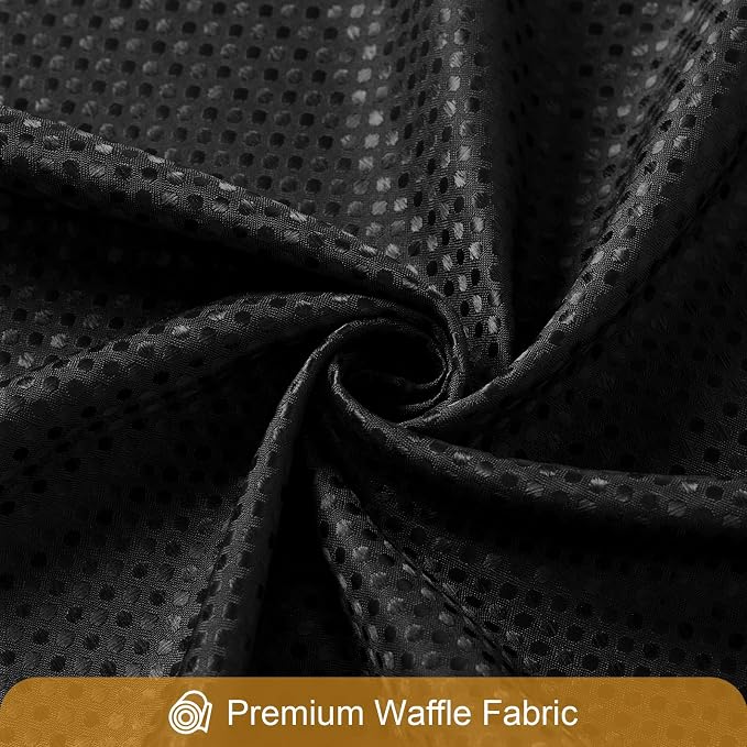 3 in 1 Black Shower Curtain with PEVA Liner, 12 Hooks, 72x72 | Luxury Weighted Fabric Shower Curtain Set, 12 Stainless Steel Double-Sided Hooks, Water Repellent, Bathroom Decor