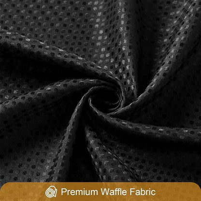 3 in 1 Black Shower Curtain with PEVA Liner, 12 Hooks, 72x72 | Luxury Weighted Fabric Shower Curtain Set, 12 Stainless Steel Double-Sided Hooks, Water Repellent, Bathroom Decor