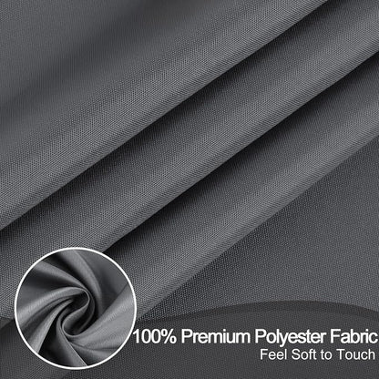 AooHome Fabric Shower Curtain Liner, Solid Hotel Shower Curtain, Water Repellent, Dark Grey, 72 Width x 78 Height Inch