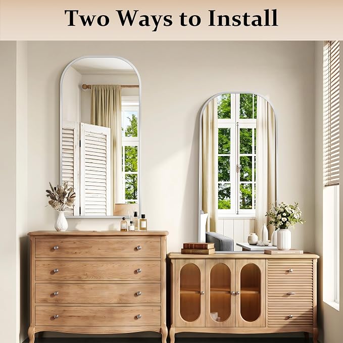 COFENY Bathroom Mirror, 24x48 inch Silver Rectangle Wall Mounted Mirror with Thin Frame, Bathroom Vanity Mirrors for Over Sink, Entryway, Living Room, Bedroom