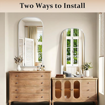 COFENY Bathroom Mirror, 24x48 inch Silver Rectangle Wall Mounted Mirror with Thin Frame, Bathroom Vanity Mirrors for Over Sink, Entryway, Living Room, Bedroom