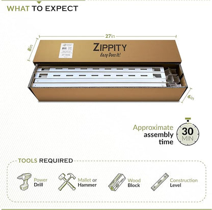 Zippity Roger Rabbit Garden Fence, White Vinyl DIY No Dig Kit | 2ftH x 2ftW, 3 Panels, Garden Border Edging, ZP19056
