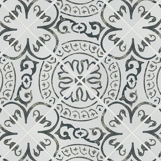 MSI La Paloma Encaustic 8 in. x 8 in. Glazed Porcelain Wall and Floor Tile for Bathroom, Kitchen Backsplash, and Countertop