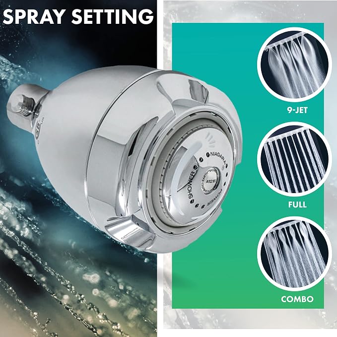 Niagara Conservation Earth Spa with Soap and Soak High Efficiency 1.5 GPM Showerhead in Chrome, N2915C-V
