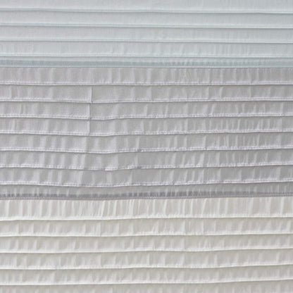 Madison Park Amherst Bathroom Shower Curtain Faux Silk Pieced Striped Modern Microfiber Bath Curtains, 72x72 Inches, Aqua (Pack of 4)