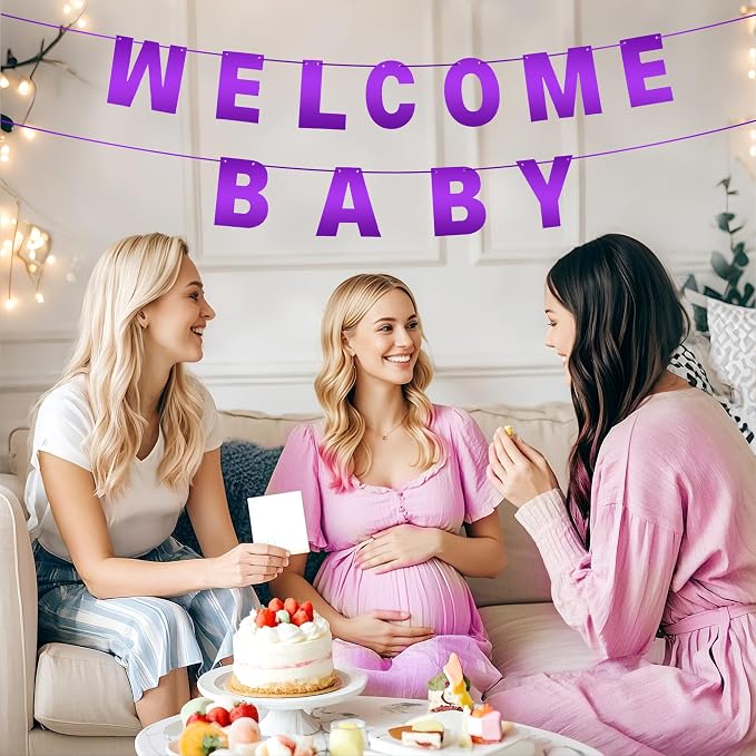 DIY Banner Kit with Letters Bright Purple Customizable Birthday Banners Graduation Banner Custom Party Hanging Banners for Graduation Wedding Party Baby Shower Decoration (Bright Purple)