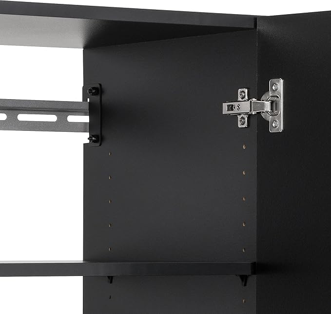 Prepac HangUps 30" Upper Garage Cabinet, Bathroom Cabinet Wall Mount, Ideal for Garage, Kitchen and Laundry Organization 30" W x 24" H x 16" D, Black