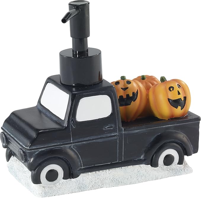 Avanti Linens - Soap Dispenser/Lotion Pump, Guest Bathroom Essentials, Spooky Truck Design Home Decor (Halloween Collection)