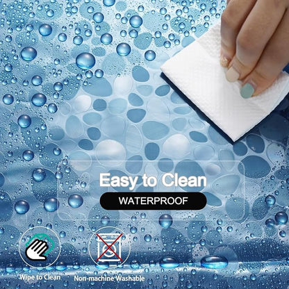 Shower Curtain Liner, 100% Waterproof Eva Shower Curtains with 3 Duty Heavy Bottom Magnets and 12 Rust Proof Grommets, 72x72 Weighted Shower Liner for Shower Stall, Bathtubs