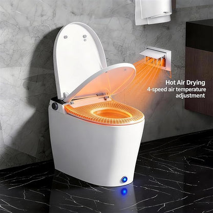 ‌VANCOCO Smart Toilets with Built-in Bidet,One-Piece Toilets with Toilet Bidet,Smart Toilets and Bidets with Night Light & Heated Seat,Warm Water Wash & Air Dryer