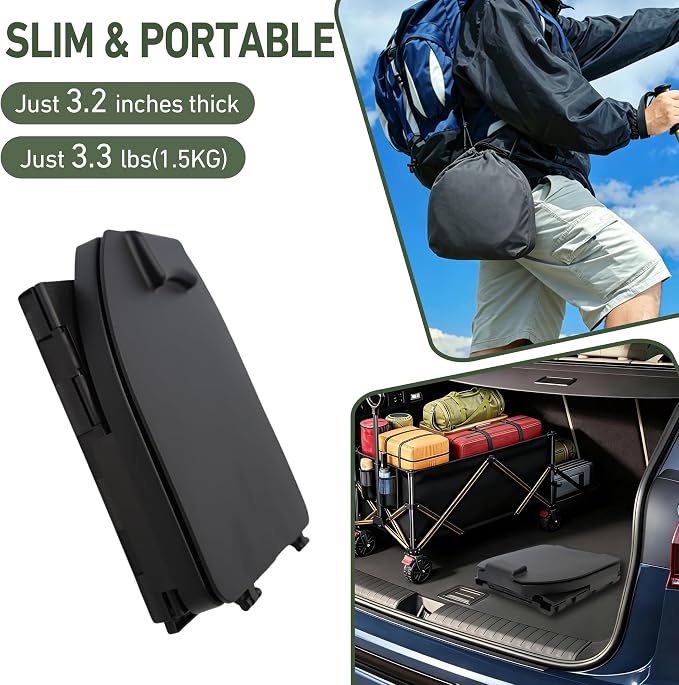 Portable Toilet for Camping, 12.6" H Capacity 450LBS Porta Potty for Adults