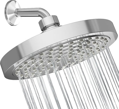 Winthorpe Water Saving Shower Head, High Pressure Showerhead with Widespread Coverage, Easy Installation, Modern Design, Low Flow Eco Mode, 90 Water Jets - Chrome