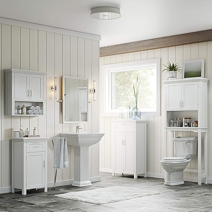 RiverRidge Somerset Two-Door Floor Cabinet, White