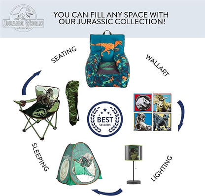Idea Nuova Universal Jurassic World Canvas 4 Pack LED Wall Art Set,Childrens Wall Hanging Décor,Each Piece 11"x11"
