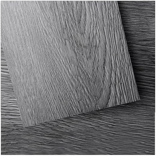 Art3d 36-Pack Wood Texture Peel and Stick Vinyl Flooring Tiles, Deep Gray | 18 & 54 sq.ft Options, Rigid Surface Hard Core, Waterproof, Self-Adhesive, Impact Resistant, Fit Indoor Household Spaces