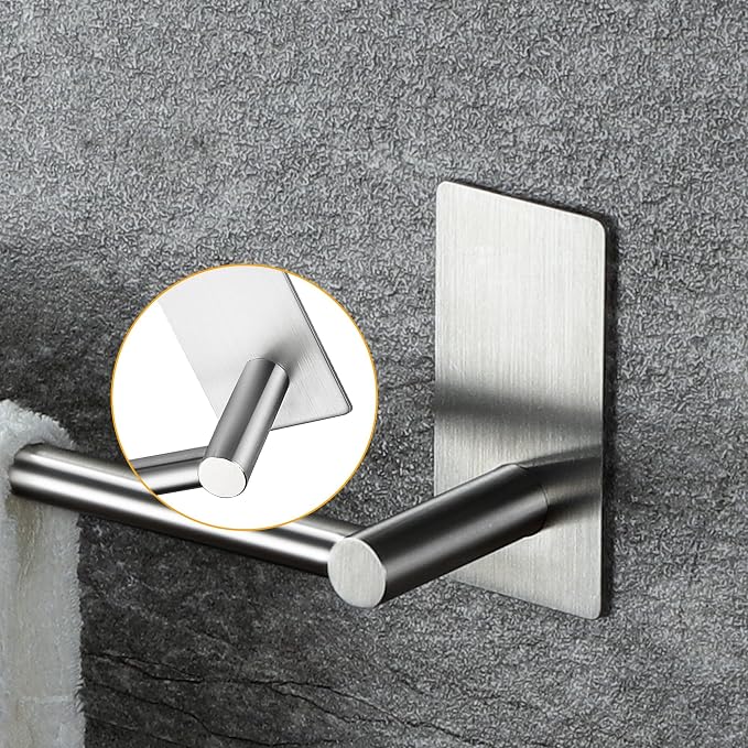Taozun Towel Bar - 2 Packs Adhesive Hooks | 32 Inch Towel Holder, Hand Towel Rack Stick on Wall, Stainless Steel Bathroom Hardware Accessory Kit