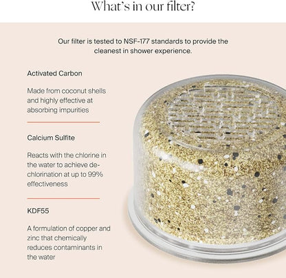 Canopy Filtered Shower Head - High Pressure Shower Head Filter for Hard Water - Shower Filter To Remove Impurities for Healthier Scalp, Skin & Hair - Support Hair Growth & Minimize Breakage - Nickel