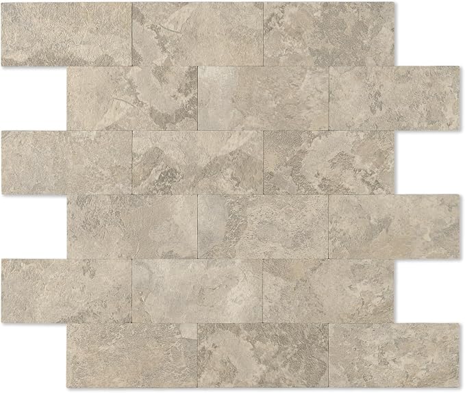 2026 New Upgrade Peel and Stick Backsplash Tile, Peel and Stick 11.34" X 11.57" Wall Tile for Kitchen, Bathroom, Fireplace, Laundry (Beige Ecru, 20 Packs)