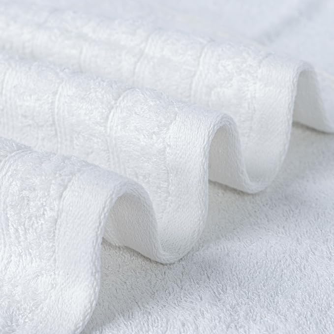 Avalon Towels Bath Towels Set of 4, Size 30 x 60 Inches - 60% Cotton, 40% Viscose Made from Bamboo, Soft and Absorbent, Quick Drying, Lightweight, Perfect for Daily Use