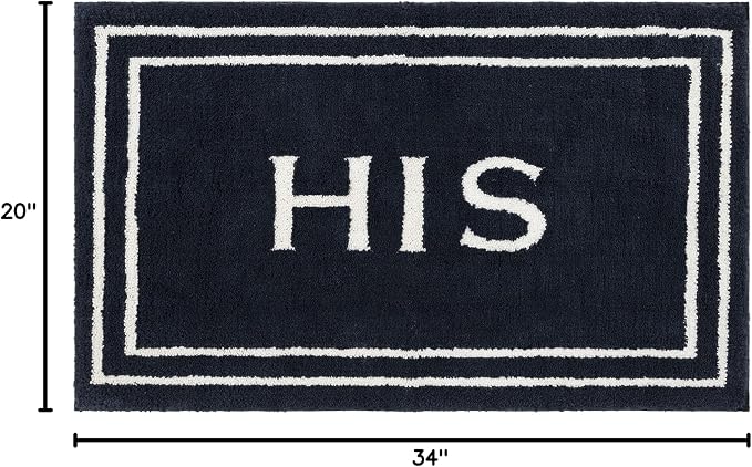 Mohawk Home His Indigo 1' 8" x 2' 10" Bath Mat