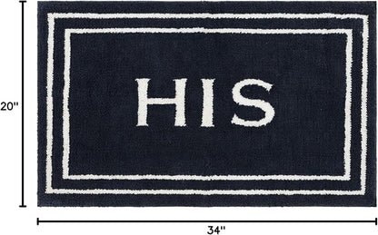 Mohawk Home His Indigo 1' 8" x 2' 10" Bath Mat
