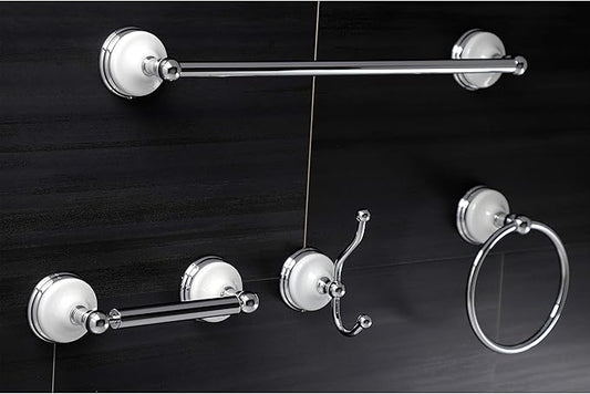 Kingston Brass BAK1112478C Victorian 4-Piece Bathroom Hardware, Polished Chrome