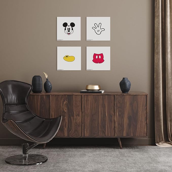 Trends International Gallery Pops Disney Mickey Mouse - Mickey Expressions - Peace Wall Art Wall Poster, 12" x 12", Unframed Version