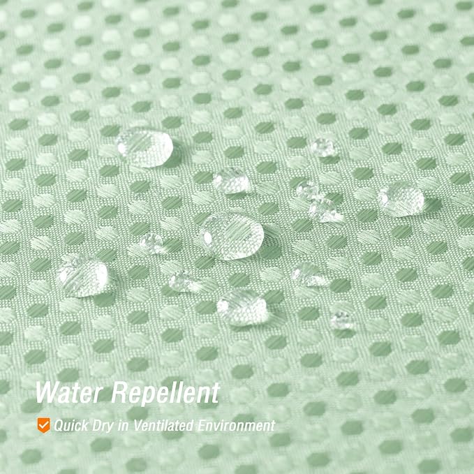 Small Stall Mint Green Fabric Shower Curtain, 36 x 72 | Narrow Half Cloth-Textured Shower Curtain for Bathroom, Water Repellent, Machine Washable