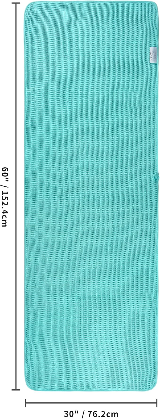POLYTE 430 GSM Poly Blend Microfiber Quick Dry Waffle Bath Towel, 30x60 in | 4 Pack, Oversize, Lint Free, Body Towel