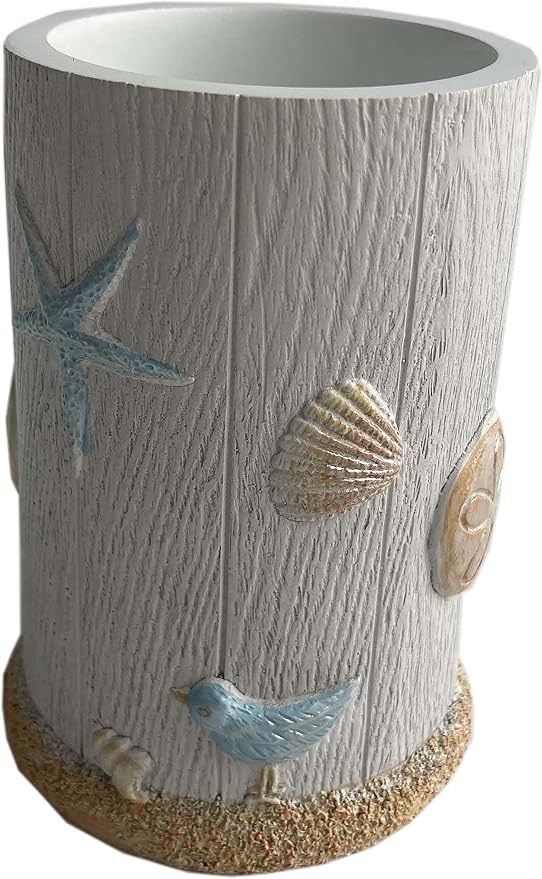 Sweet Home Collection Bathroom Accessories Sets Unique Collections Modern Classic Contemporary Decorative Beautiful Designs Bath Shower Tub Décor, Tumbler, Ocean Star
