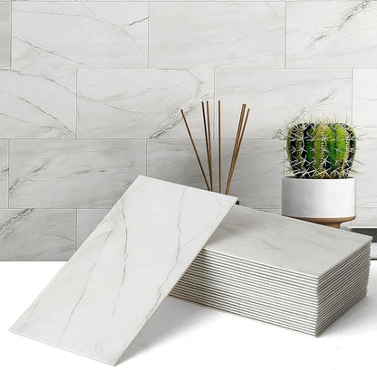 VAOVI Matte Peel and Stick Tiles Bathroom Wall(23pcs,Web Gray)