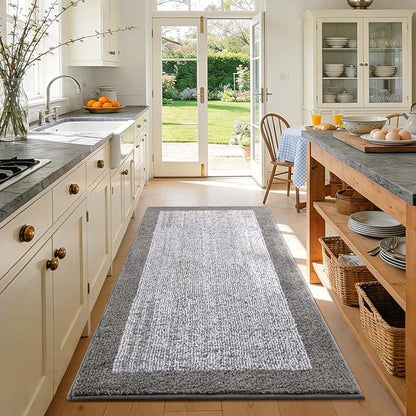 48x32 Large Bathroom Rugs Washable Non Slip, Light Grey Bath Mat for Bathroom Floor Tub, Soft Absorbent Quick Dry Mats for Shower, Bathtub,Home Decor