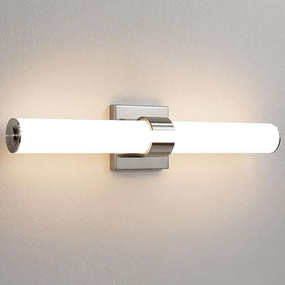 Brushed Nickel Vanity Lights for Bathroom - 22 Inch Bathroom Light Fixtures Over Mirror with Acrylic Shade, 18W LED Modern Vanity Lighting Fixtures Wall Sconce 3000K