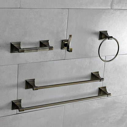 Kingston Brass BAHK61212478AB Monarch 5-Piece 18-Inch and 24-Inch Towel Bars Bathroom Accessory Set in Antique Brass