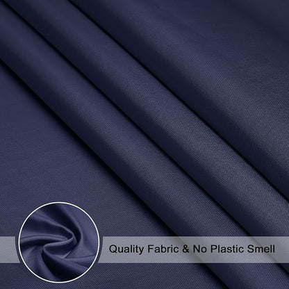 EurCross Blue Extra Long Fabric Shower Curtain Liner 72 x 84 inches Length,Water-Resistant Washable Lightweight Shower Curtain for Bathroom