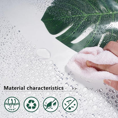 AooHome Long Clear Plastic Shower Curtain Liner, 72x78 Premium Light Weight EVA 4G Plastic Bathroom Shower Liner with Rustproof Metal Grommets and 5 Magnets for Shower Stall, Bathtubs(No Hooks)