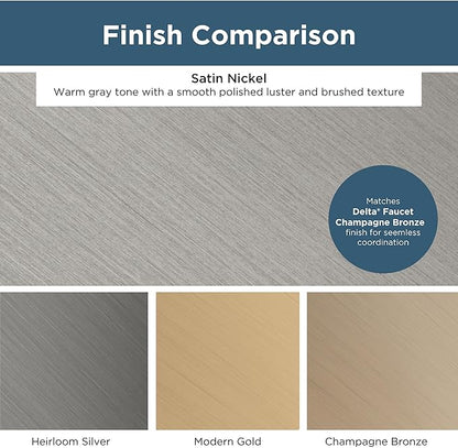 Franklin Brass (10-Pack) – Satin Nickel Cabinet Knobs for Dressers, Drawers, Kitchen Cabinet Door, Vanity, Furniture, Closet Knobs, 1-3/16 Inch Round | Mushroom