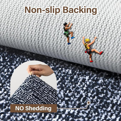 80x24 Large Bathroom Rugs Washable Non Slip, Bath Mat for Bathroom Floor Tub, Soft Absorbent Quick Dry Mats for Shower, Bathtub,Home Decor(Dark Blue)