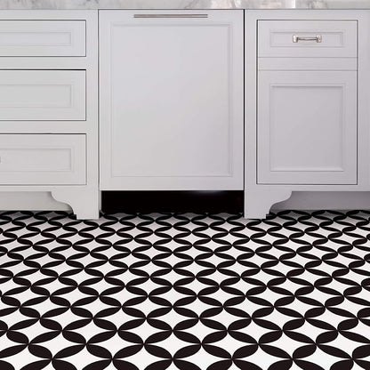 FloorPops FP3301 Starlight Peel & Stick Floor Tiles, Black (Pack of 2)