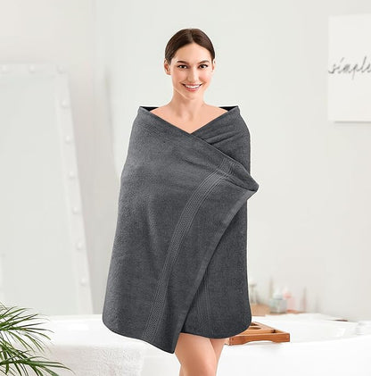 Utopia Towels 16 Pack Premium Bath Towels Set, 27 by 54 Inches, 100% Ring Spun Cotton 600GSM, Lightweight and Highly Absorbent Quick Drying Towels, Perfect for Daily Use, Grey