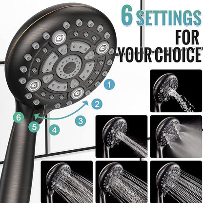 SR SUN RISE Shower Faucet - 16 Inch Multifunctional High Pressure Shower Head System with Handheld Shower Head Fixtures - Valve Included - Oil Rubbed Bronze