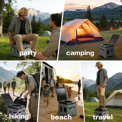 Camping Toilet for Adults - Portable Folding Toilet with Lid,Travel Portable Potty for Adults,Porta Potty Car portable potty