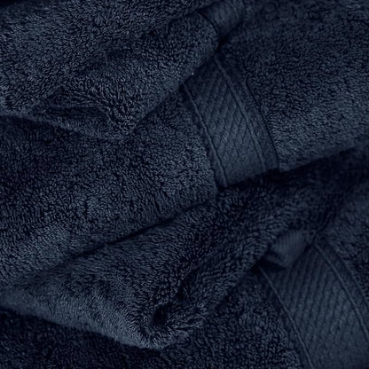 SUPERIOR Egyptian Cotton Ultra Plush & Absorbent, 6 Piece Set, Navy Blue | Quick Dry, Soft Luxury Towel Set, Bath Essentials, Guest Bath, Spa, 2 Bath, 2 Hand, 2 Face Towels, Madeline Towels