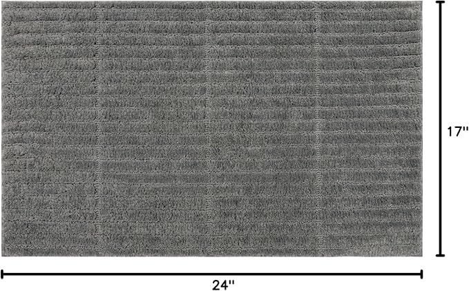 Mohawk Home Sanctuary Casual Solid Gray 1' 5" X 2' Bath Mat Perfect for Bathroom