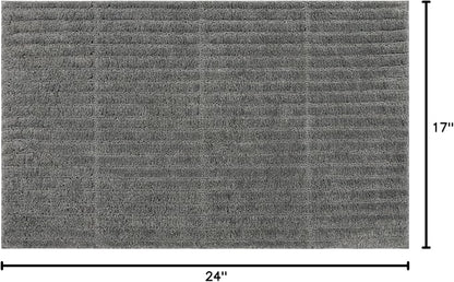 Mohawk Home Sanctuary Casual Solid Gray 1' 5" X 2' Bath Mat Perfect for Bathroom
