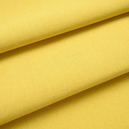 DOSLY IDÉES Farmhouse Yellow Shower Curtain, Beige and Yellow Stripe, Button Curtain, Linen and Cotton Woven Fabric, Rustic Charm Country Chic Style, 72x72 in
