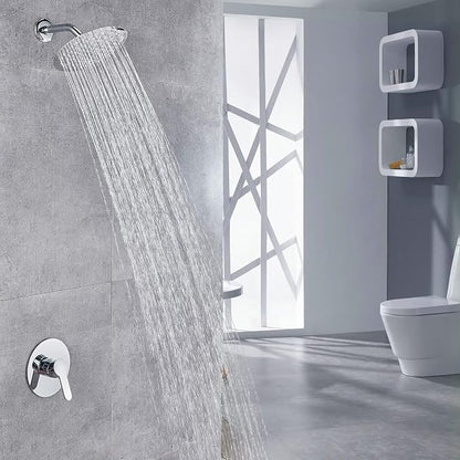 Voolan High Pressure Rain Shower Head - Rainfall Shower head Made of 304 Stainless Steel - Comfortable Shower Experience Even at Low Water Flow (6 Inch, Brushed Nickel)