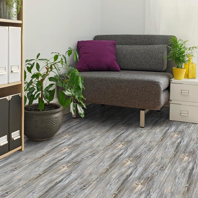 Peel and Stick Floor Tile, 40 Pcs, 60.0 Sq.Ft, Vinyl Flooring Self Adhesive | Durable, Natural Wood Look Floor Tiles Peel and Stick Waterproof for Bedroom, Kitchen, RV, Bathroom Living Room